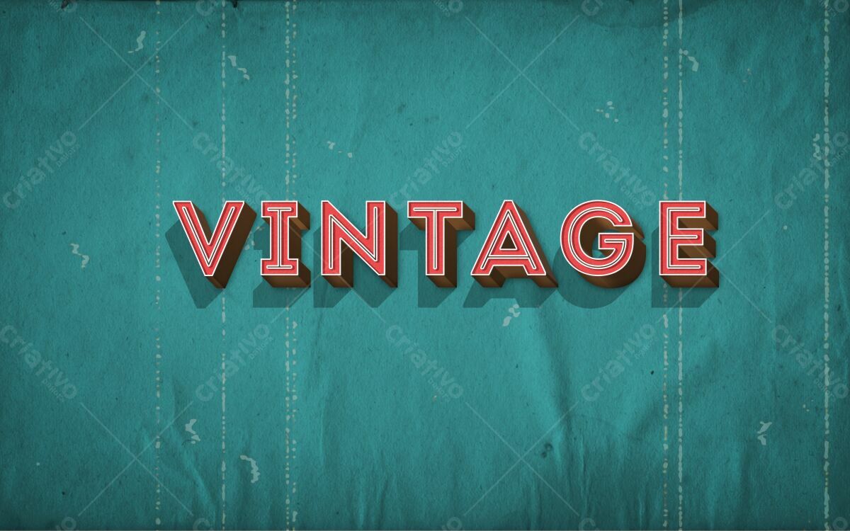 Kit de Tipografia Vintage PSD Editável