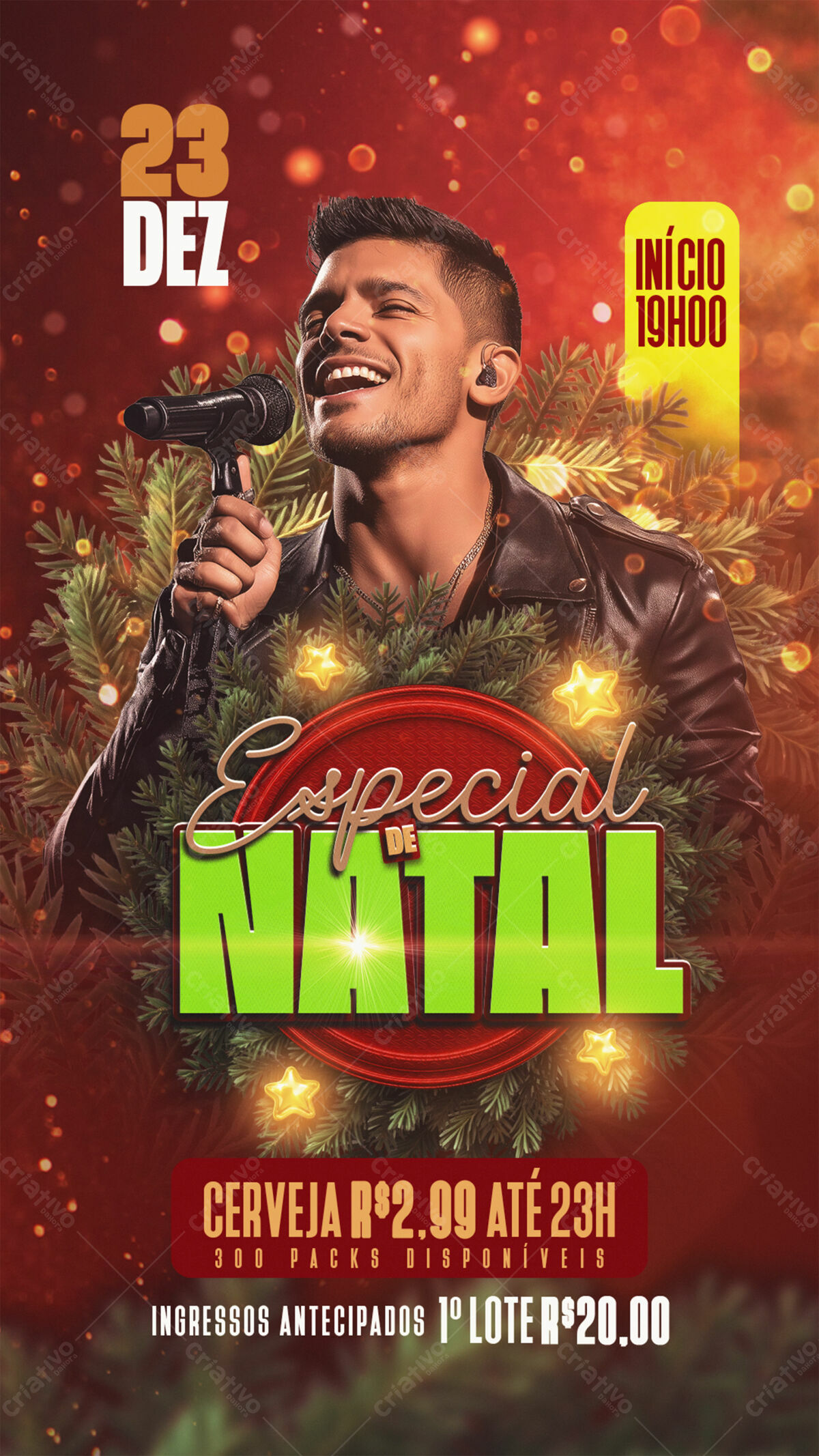 Flyer para Show de Natal PSD Editável