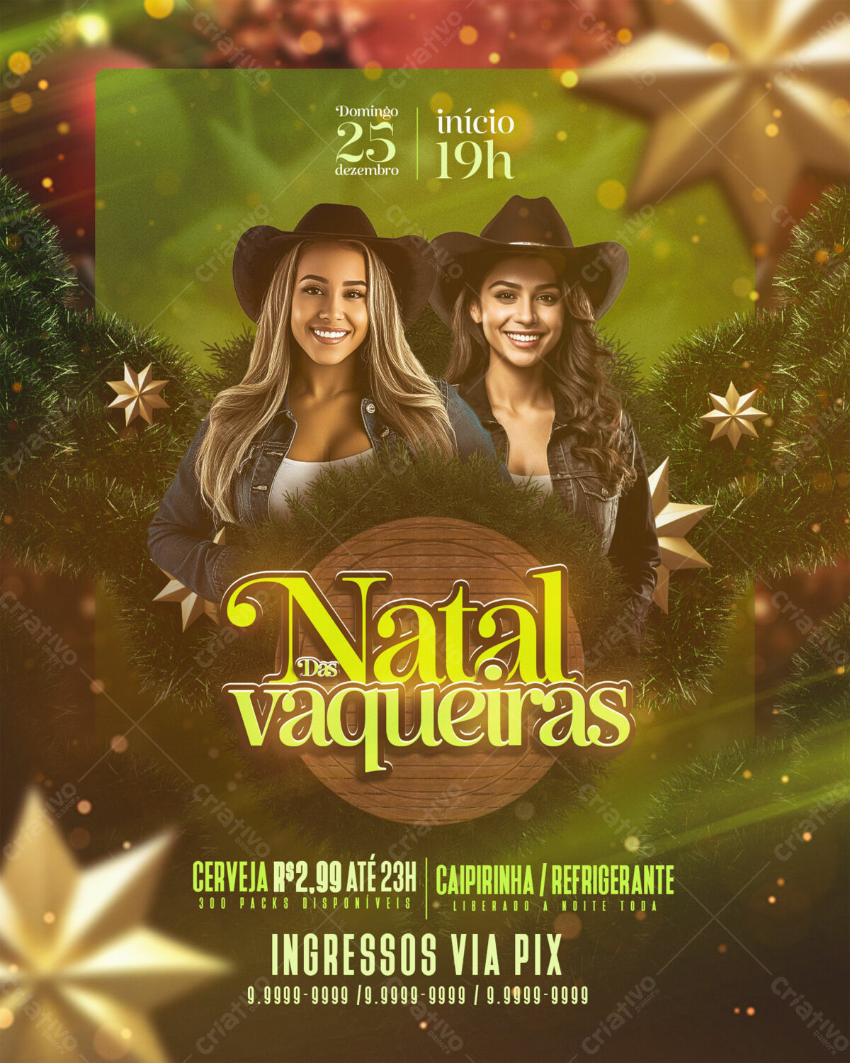 Flyer Natal das Vaqueiras PSD Editável