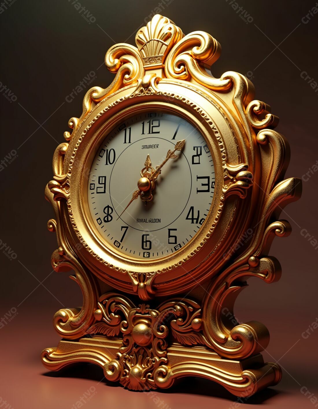 Relógio dourado estilo vintage decoração