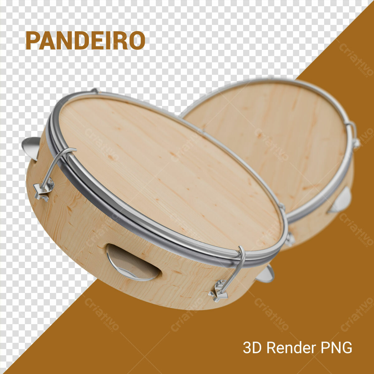 PSD Pandeiro para Festa Junina Editável