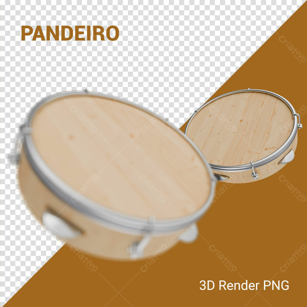 Mockup Pandeiro PSD para Samba e Pagode Editável