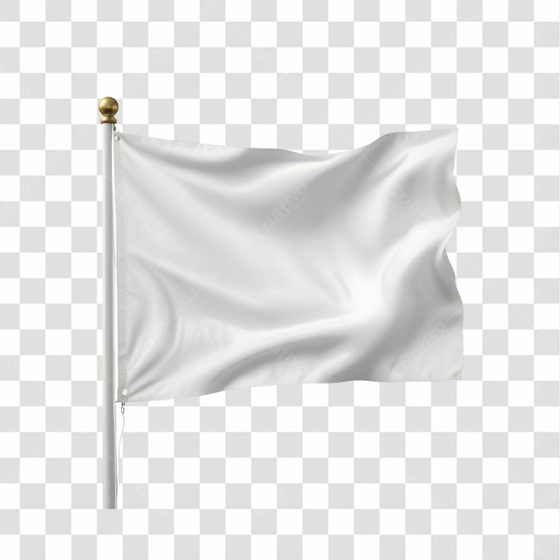 Bandeira Branca PNG com fundo transparente