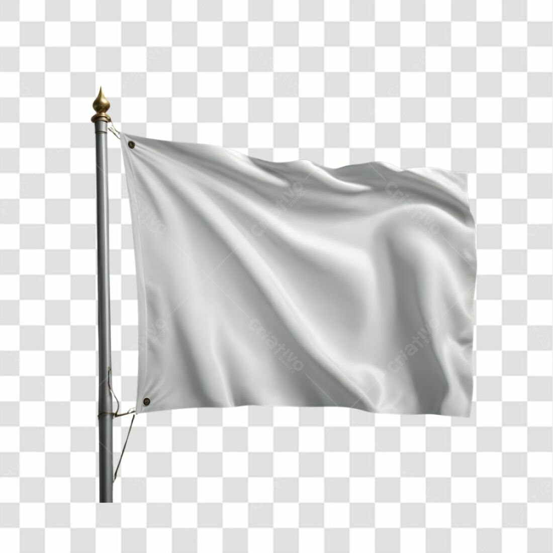 White Flag PNG with Transparent Background