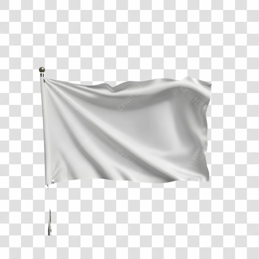 Bandeira branca PNG com fundo transparente