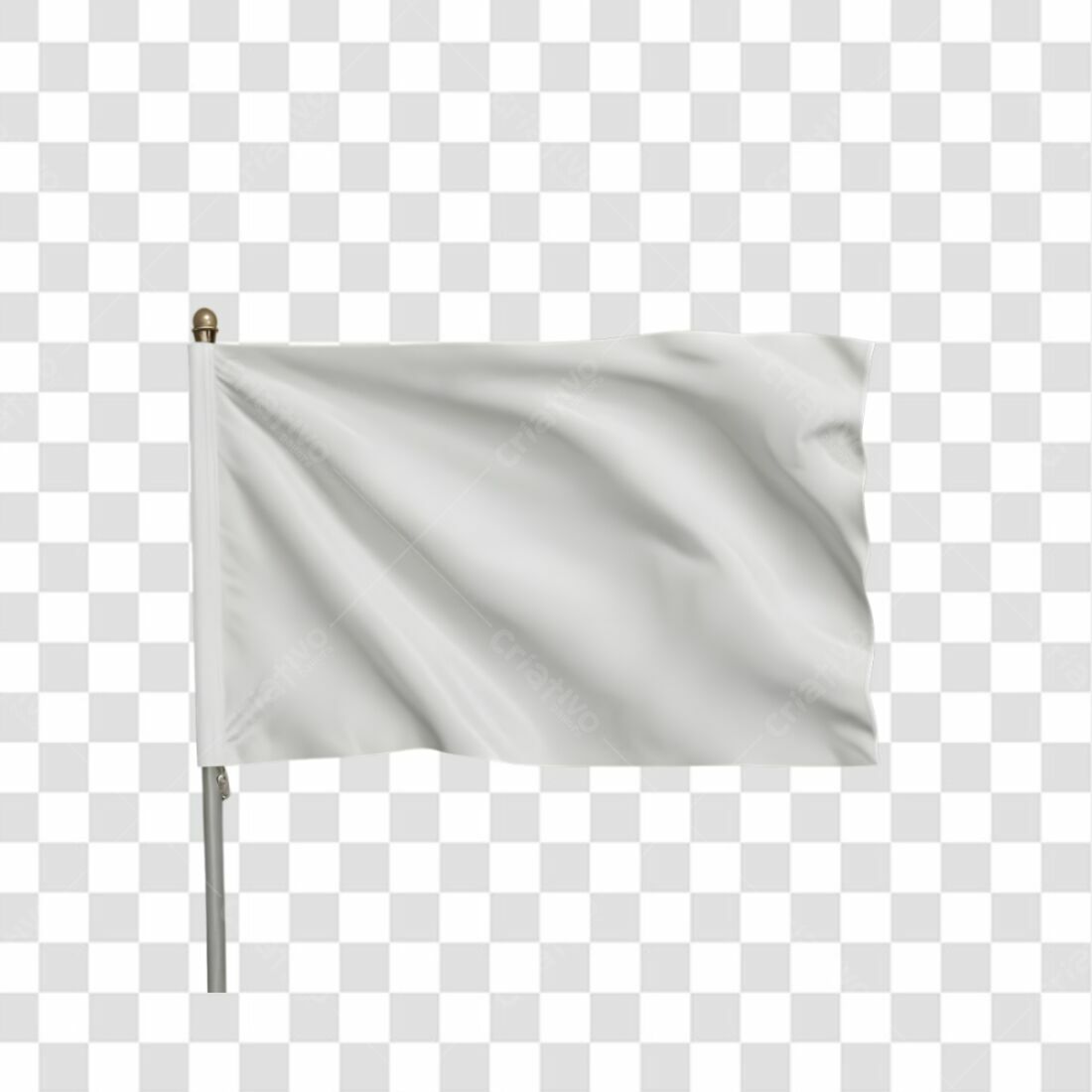 Bandeira branca PNG com fundo transparente