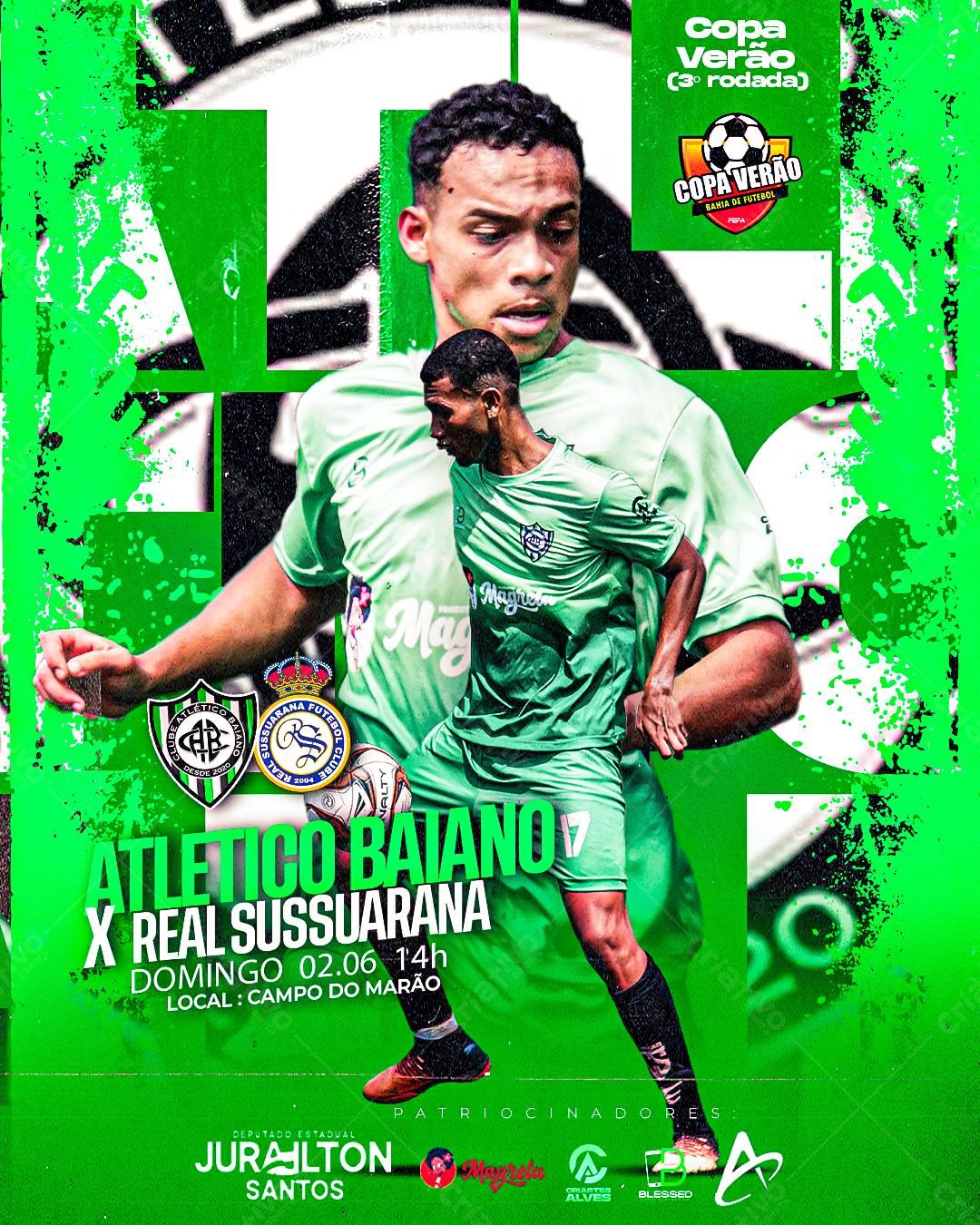 Editable PSD Soccer Game Flyer