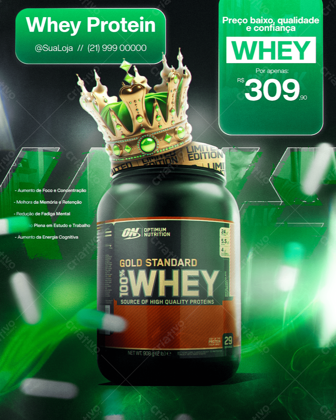 Flyer Whey Protein Edição Limitada PSD Editável