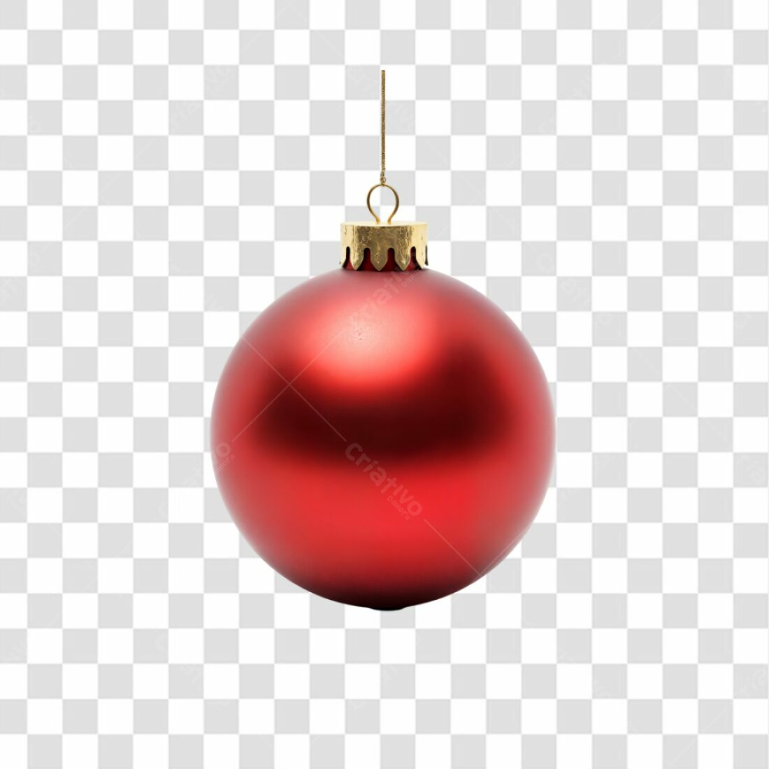 Enfeite Natalino Vermelho PNG com fundo transparente