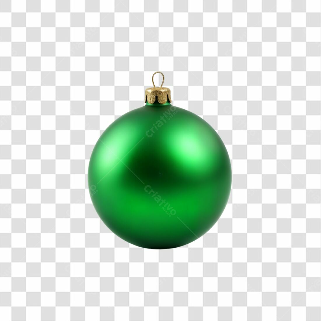 Enfeite de Natal Verde PNG com fundo transparente