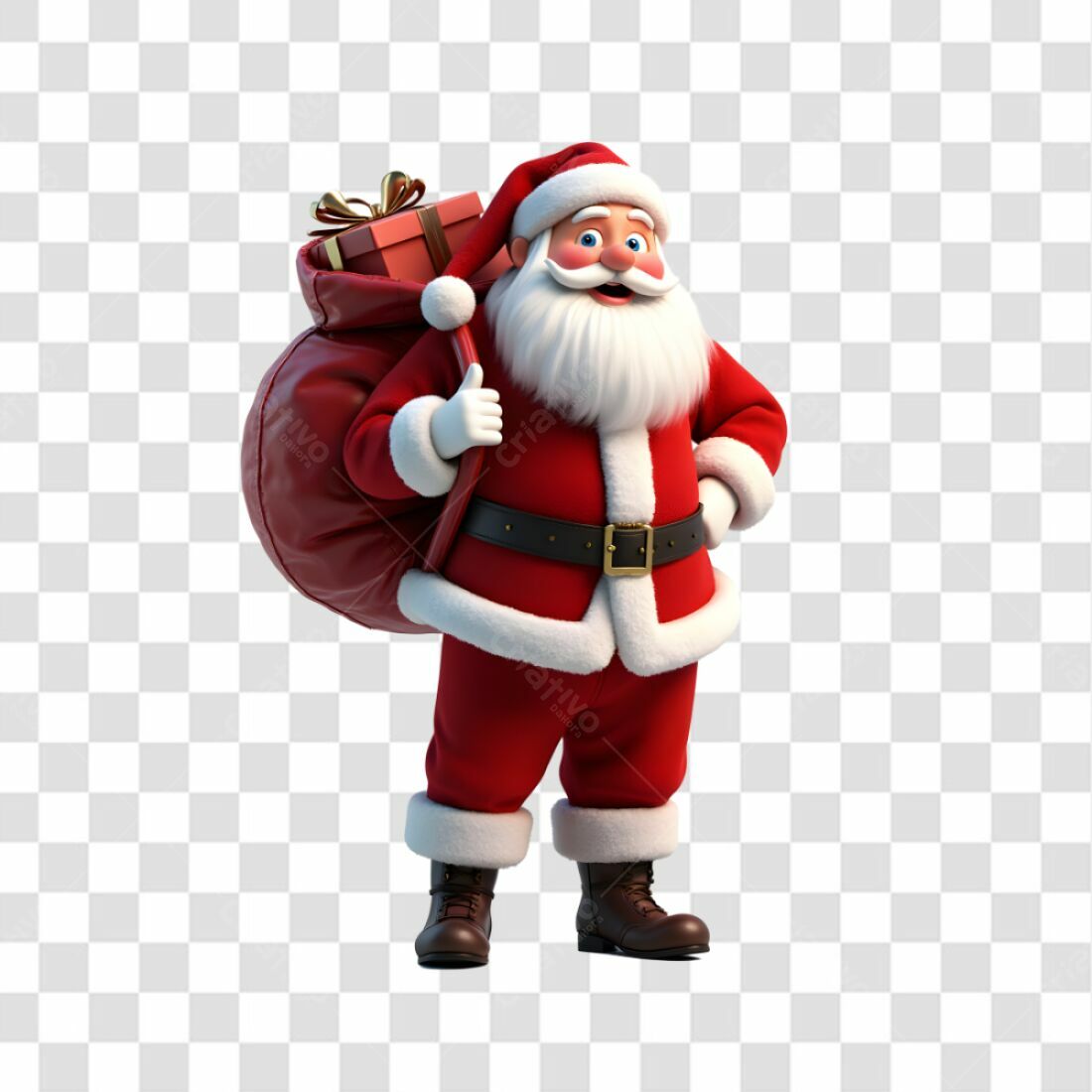 Icone Papai Noel Natal PNG com fundo transparente
