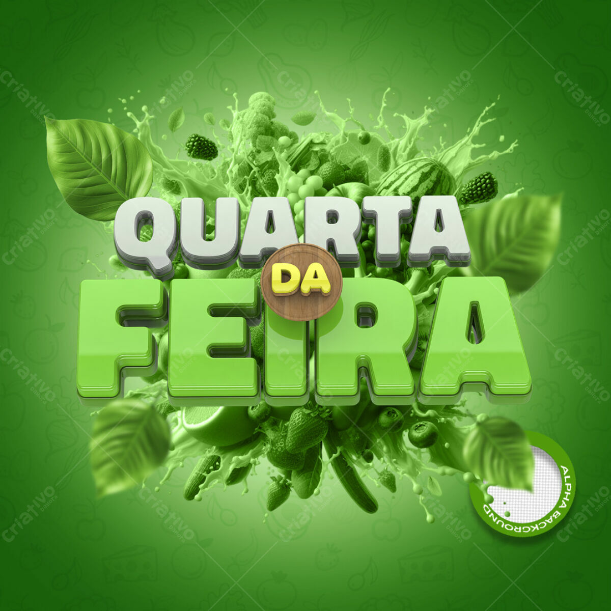 Flyer para Promoção de Hortifruti - Quarta da Feira PSD Editável