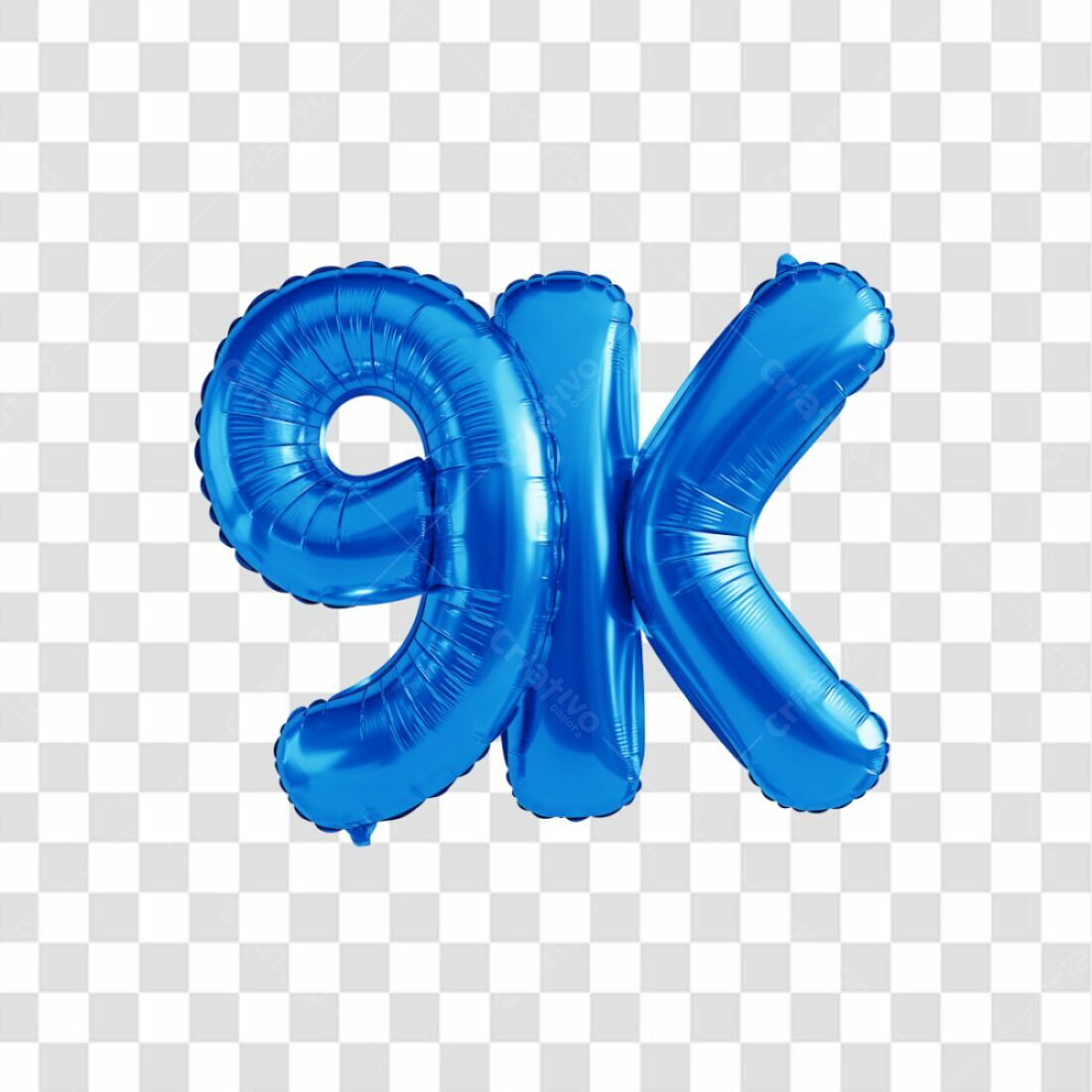 Icone 9k Balões Azul PNG com fundo transparente