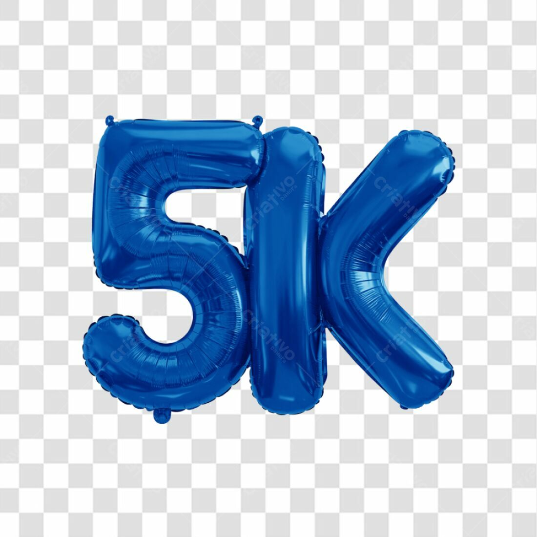 Icone 5k Balões Azul PNG com fundo transparente