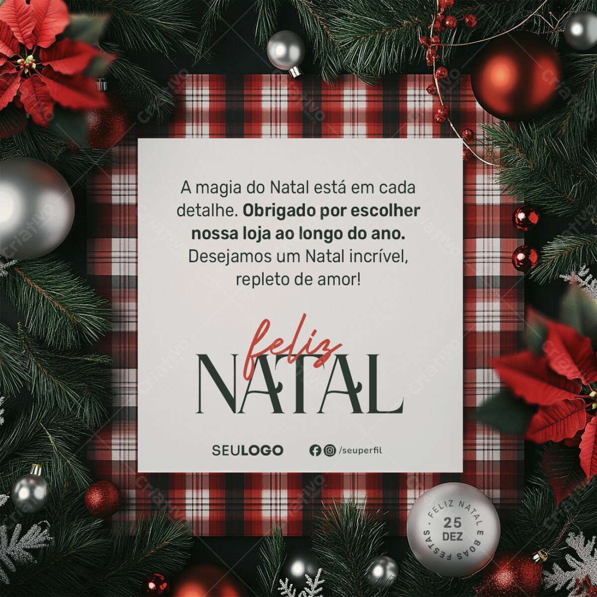 Flyer Feliz Natal PSD Editável