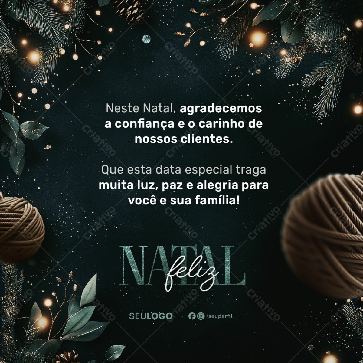 Postagem de Natal PSD Editável