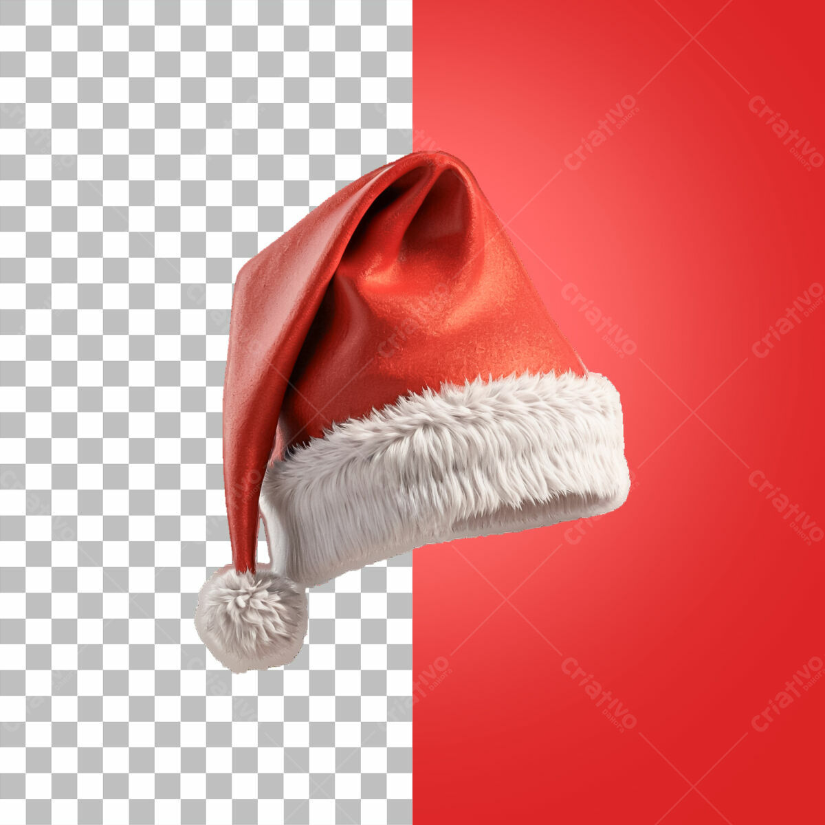 Chapéu Papai Noel Natal PSD Editável