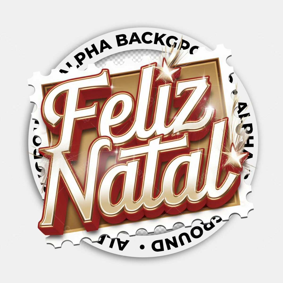 Selo Feliz Natal PSD Editável