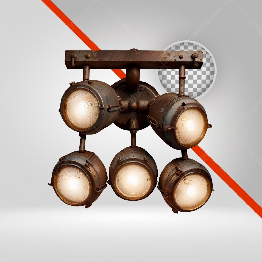 Icone Luminária Industrial Rustica PNG com fundo transparente