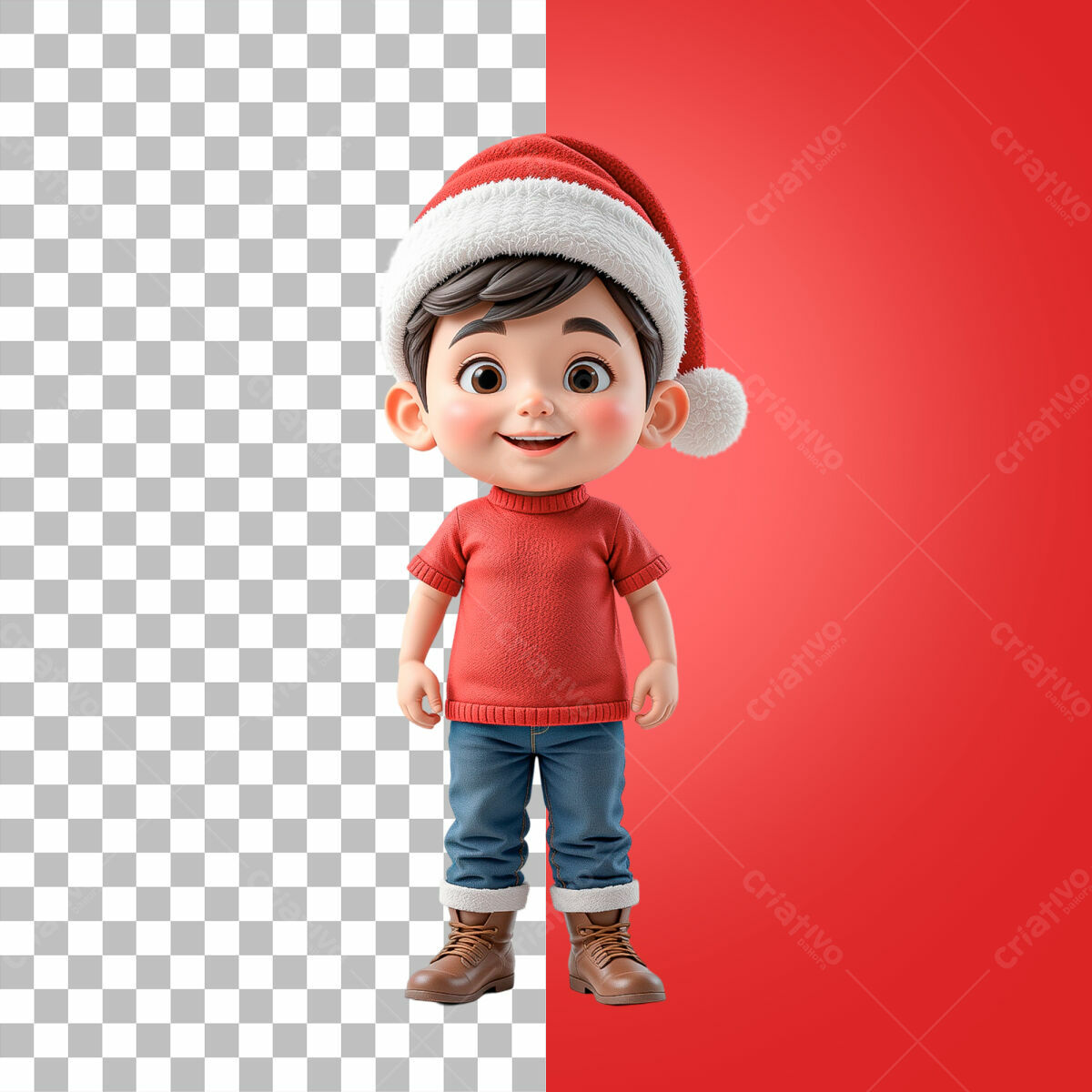 Personagem Natalino PSD Editável