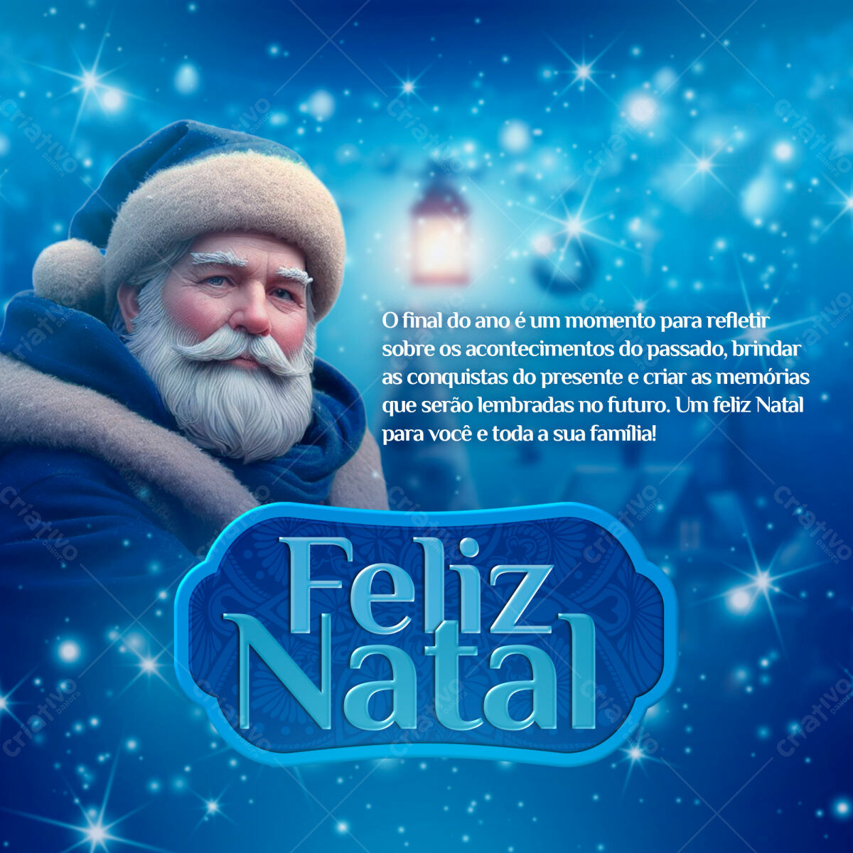 Postagem de Boas Festas Natal PSD Editável