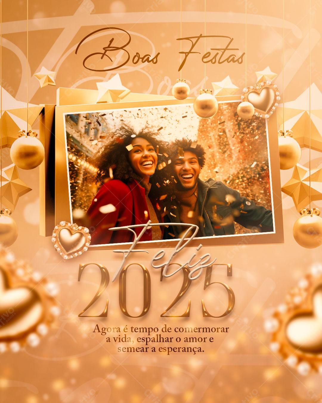 Flyer Boas Festas 2025 PSD Editável