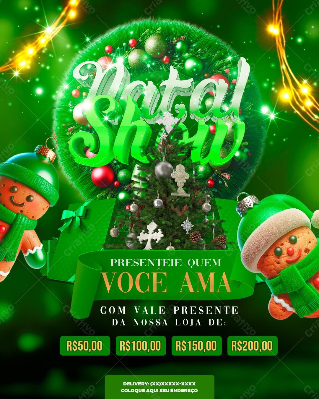 Flyer Natal Shop PSD Editável
