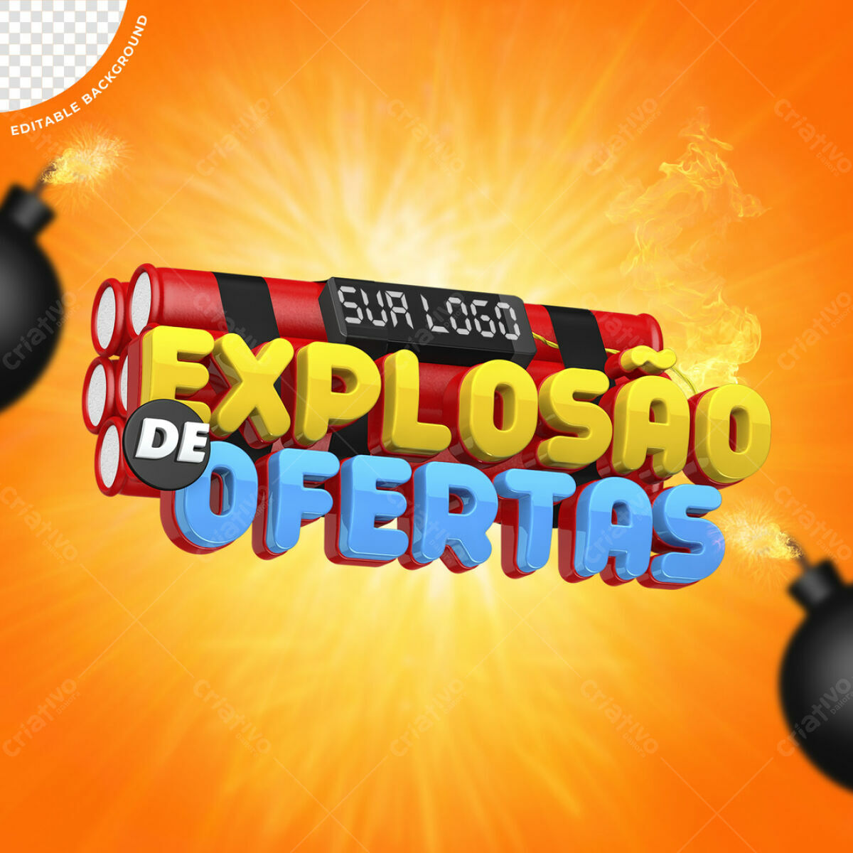 Banner Explosão de Ofertas PSD Editável
