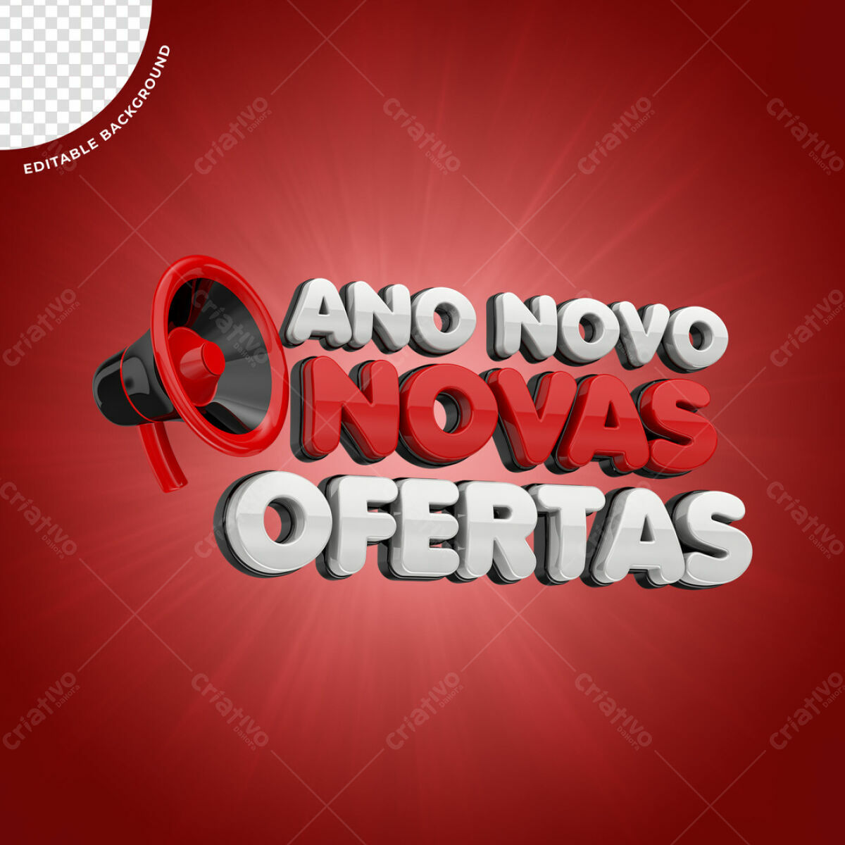 Banner Ano Novo Novas Ofertas PSD Editável