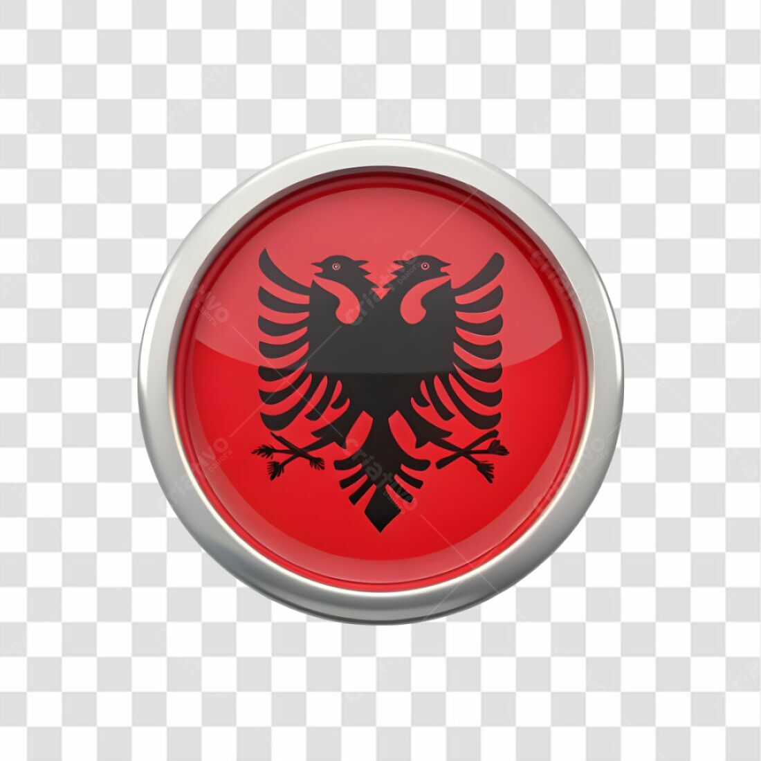 Icone Bandeira Albânia PNG com fundo transparente