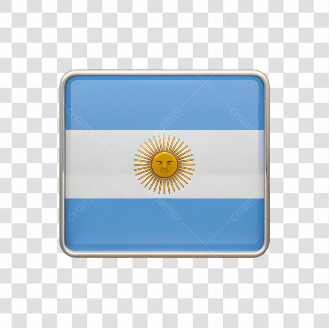 Bandeira Argentina PNG com fundo transparente