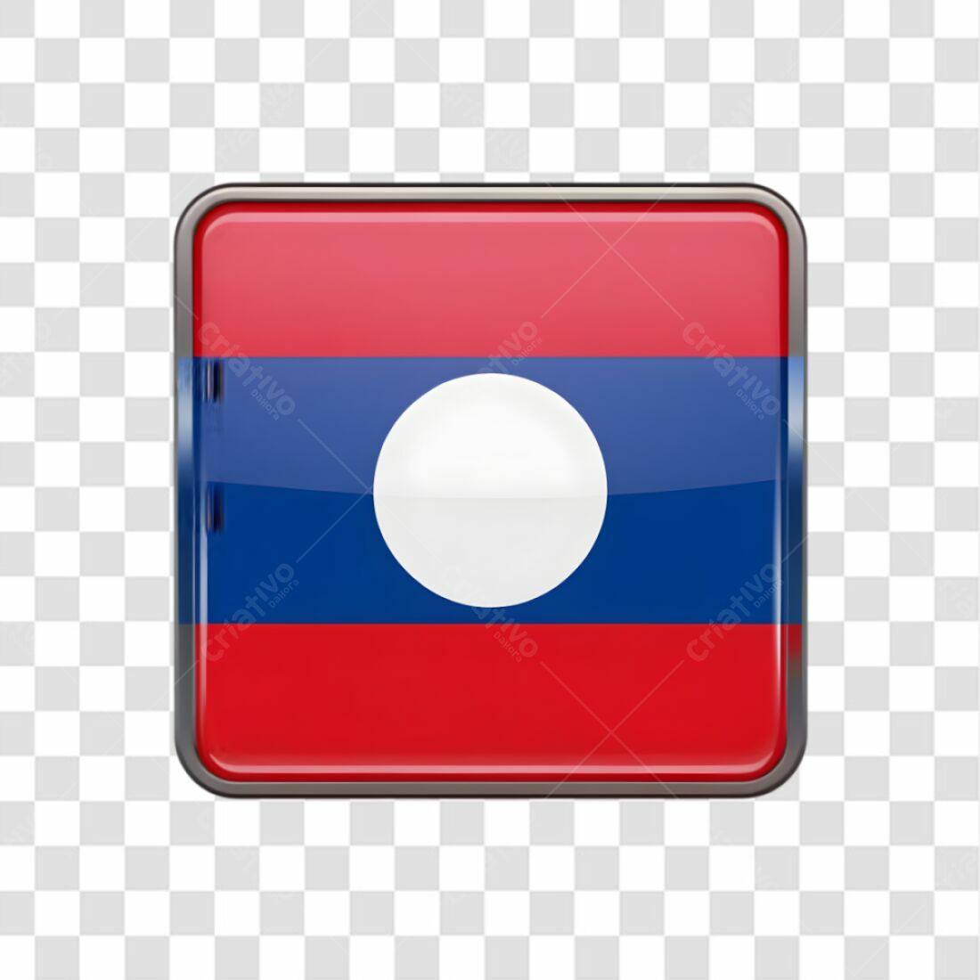 Icone Bandeira Laos PNG com fundo transparente
