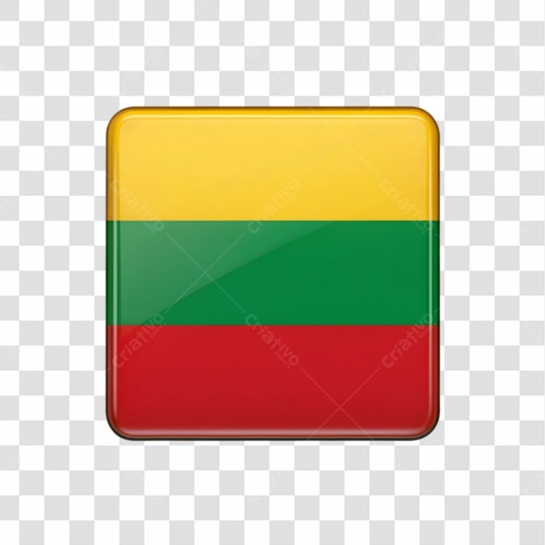 Icone Bandeira Lituânia PNG com fundo transparente