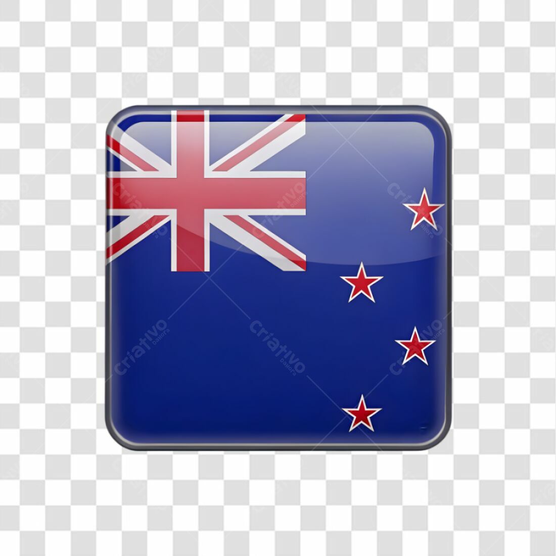 Icone Bandeira Nova Zelândia PNG com fundo transparente