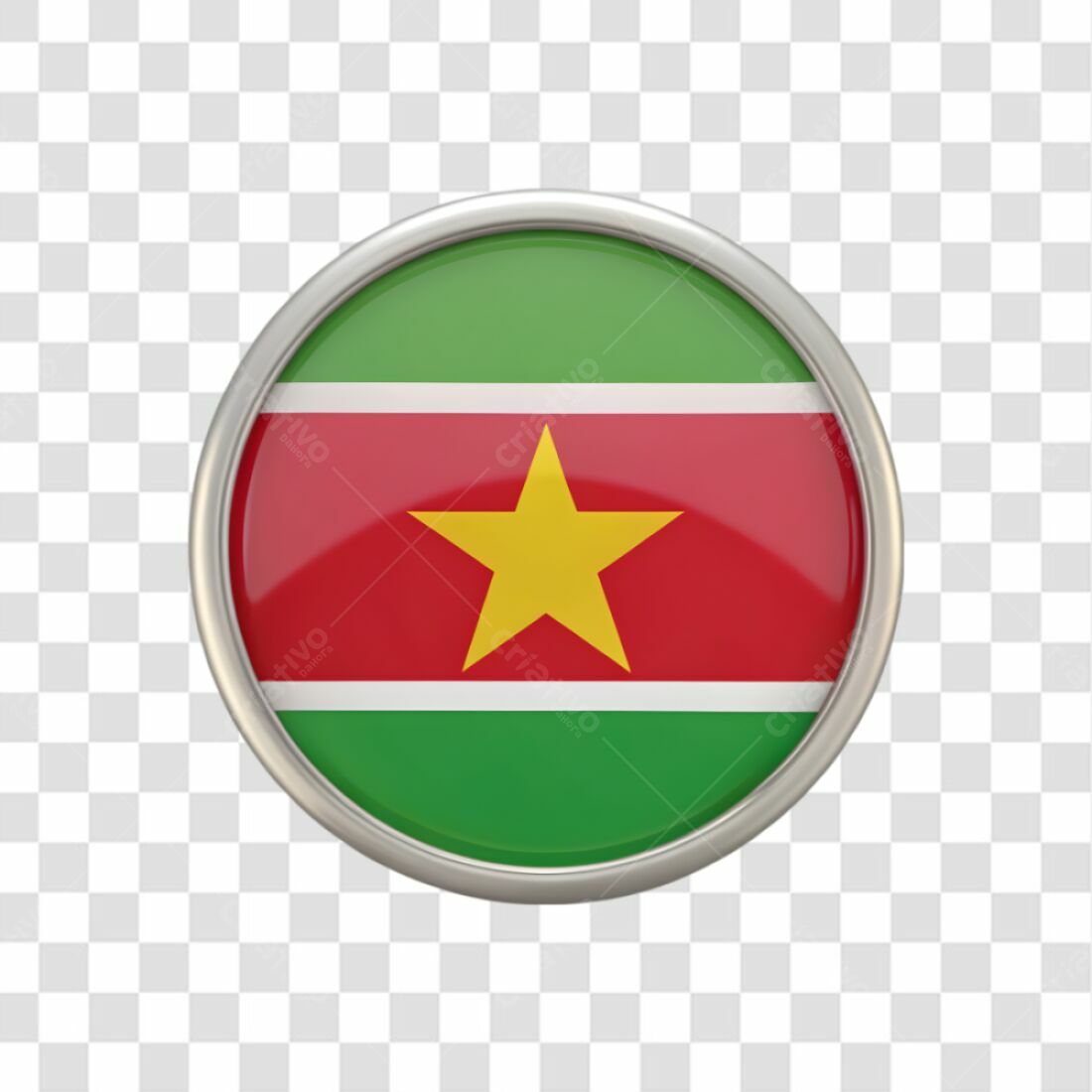Icone Bandeira Suriname PNG com fundo transparente