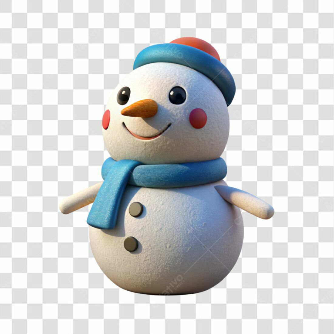 Icone Natal Boneco de Neve PNG com fundo transparente
