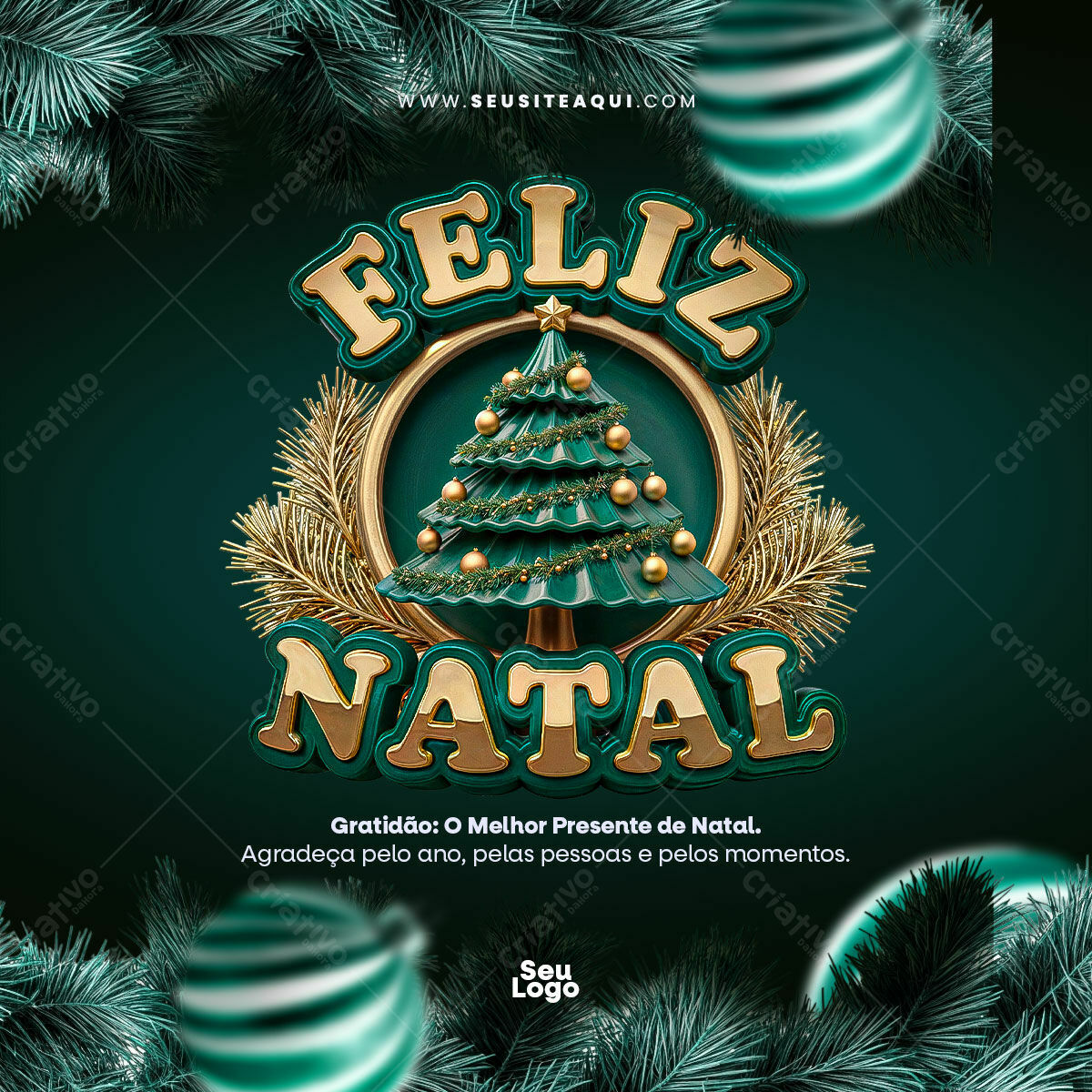 Postagem de Natal PSD Editável