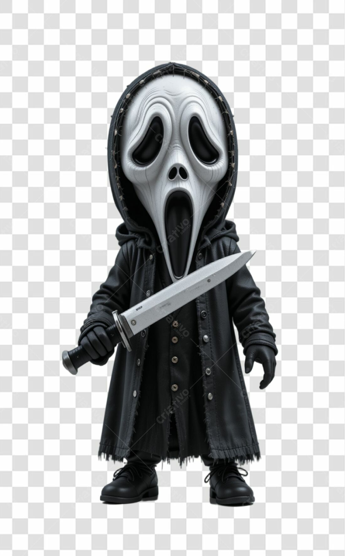 Icone Ghostface Halloween PNG com fundo transparente