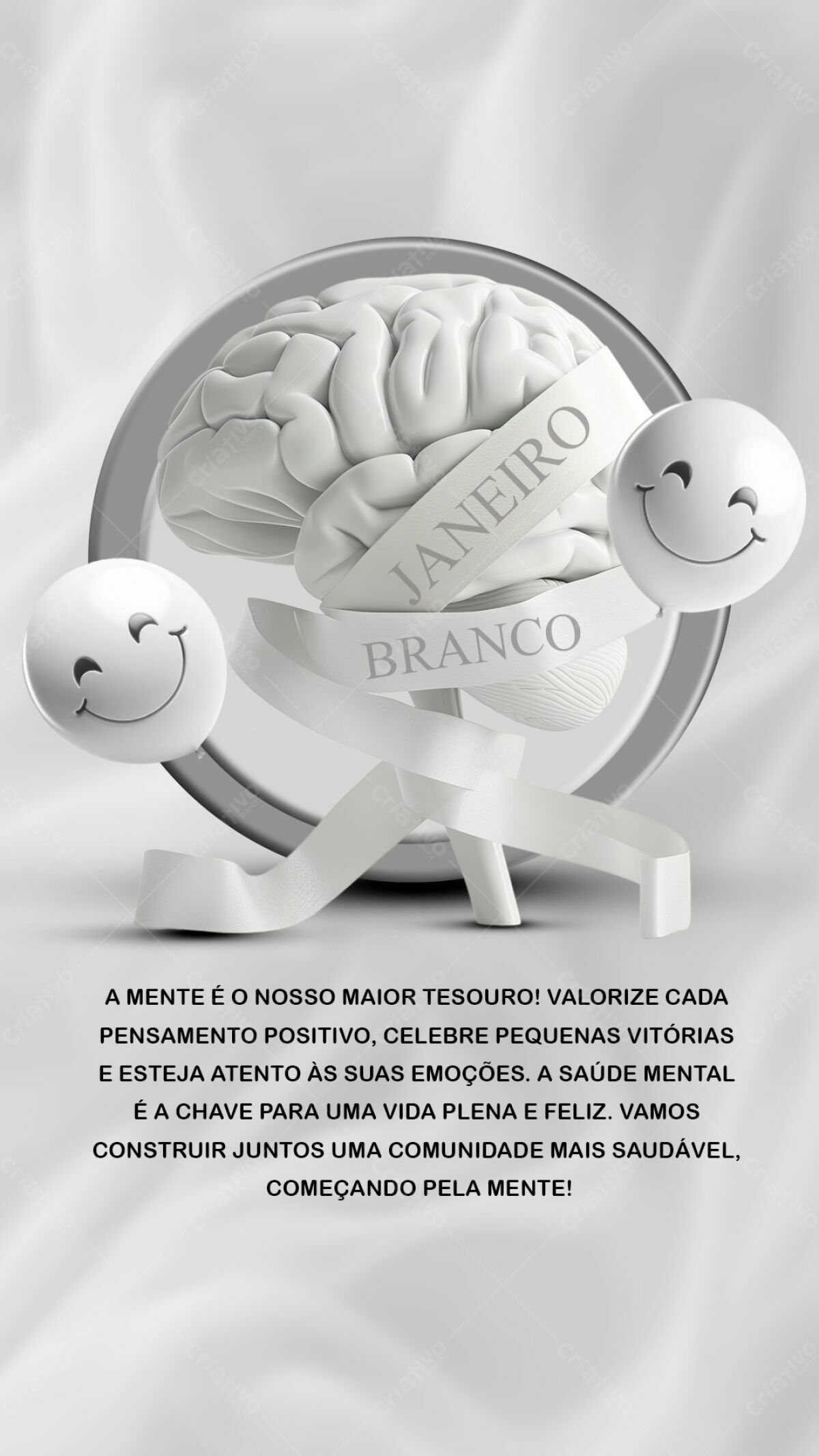 Flyer Janeiro Branco PSD Editável