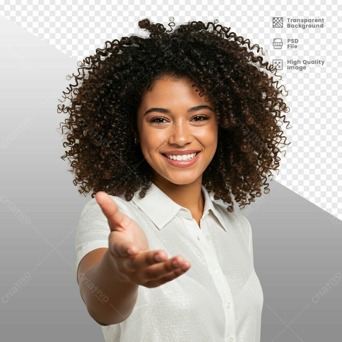 Imagem Pessoa Sorrindo Oferecendo Ajuda PSD Editável
