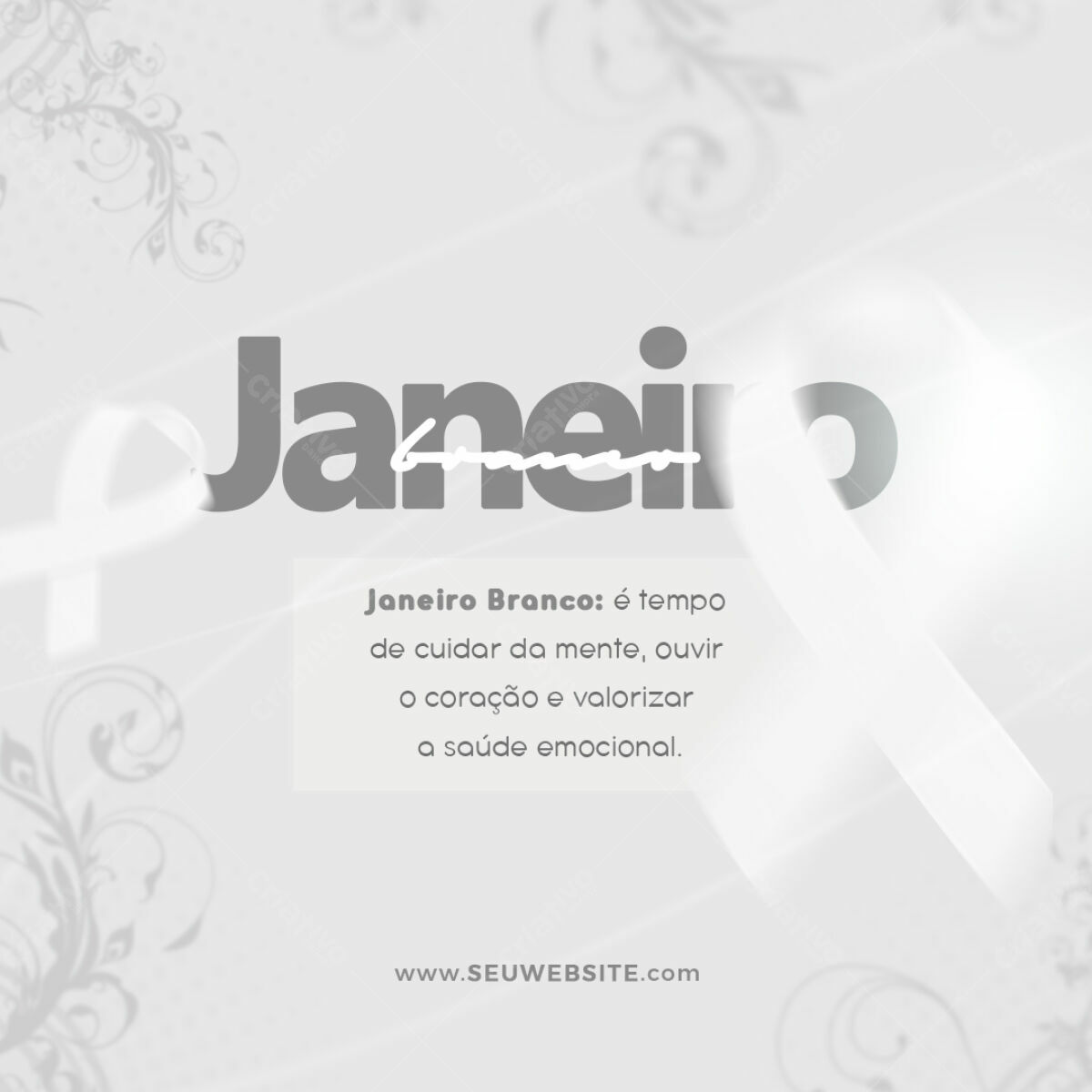 Post para Janeiro Branco PSD Editável