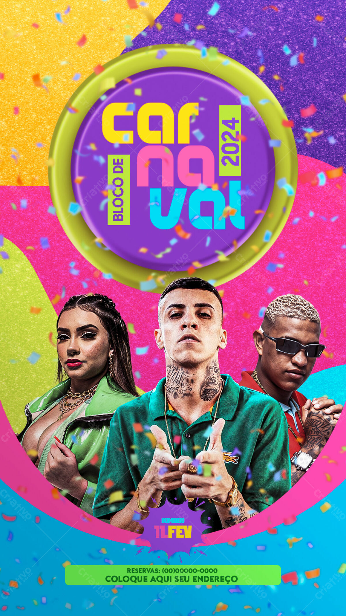 Flyer Carnaval 2024 PSD Editável