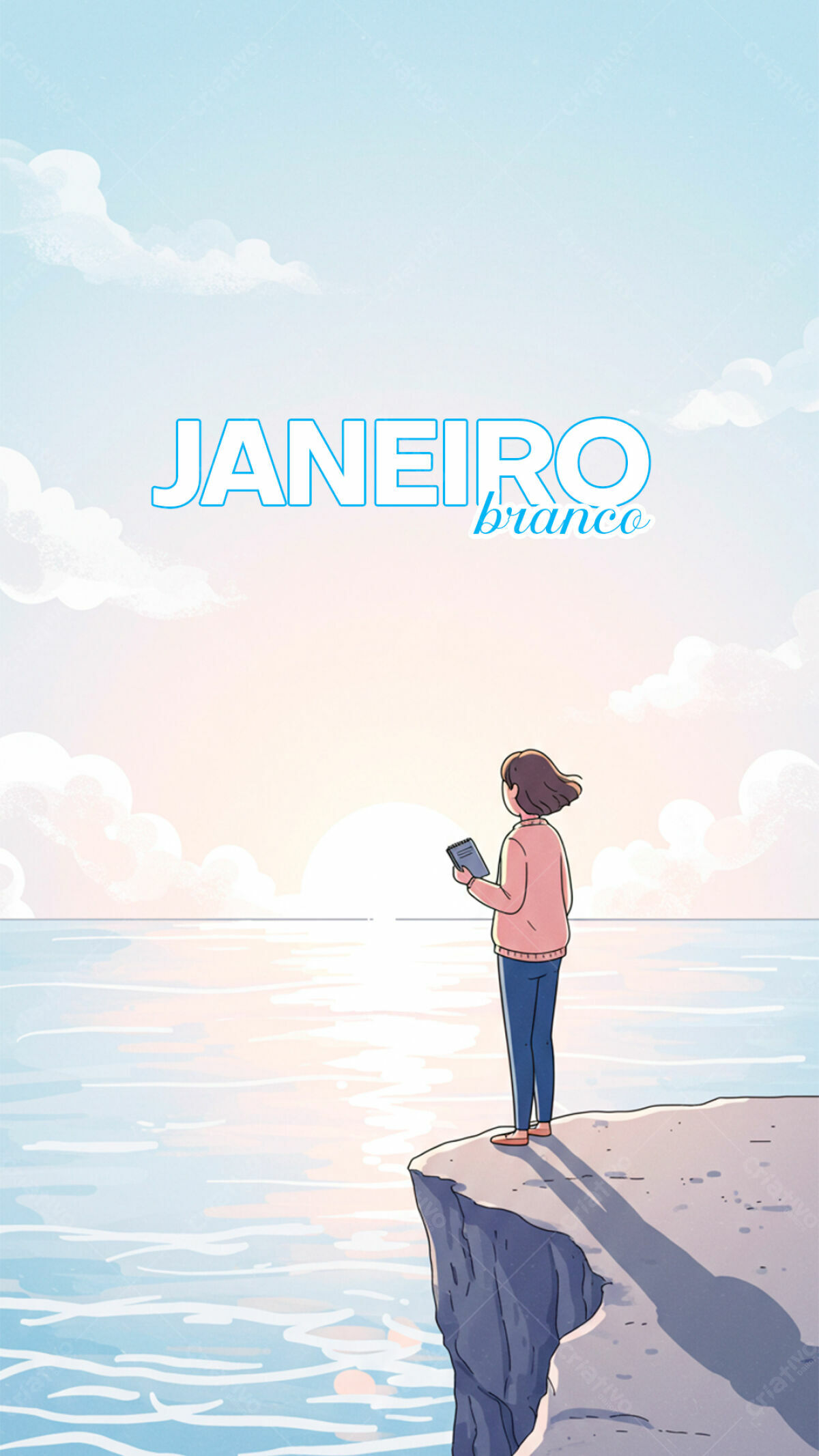 Capa para Instagram Janeiro Branco PSD Editável