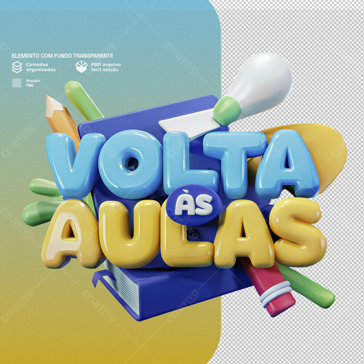 Flyer Volta às Aulas PSD Editável