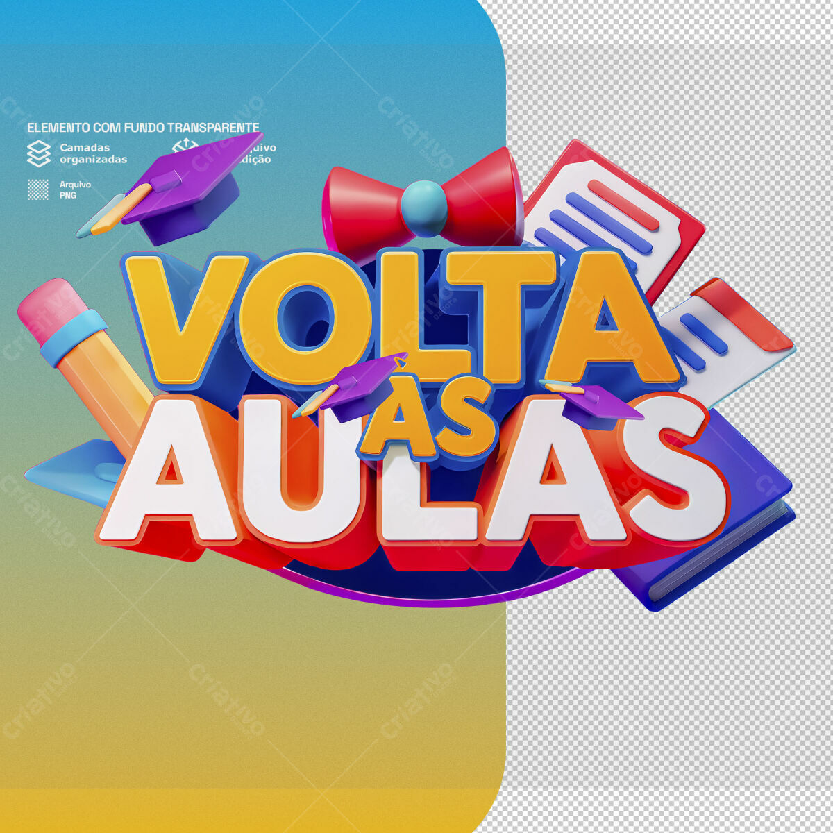 Banner Volta às Aulas PSD Editável