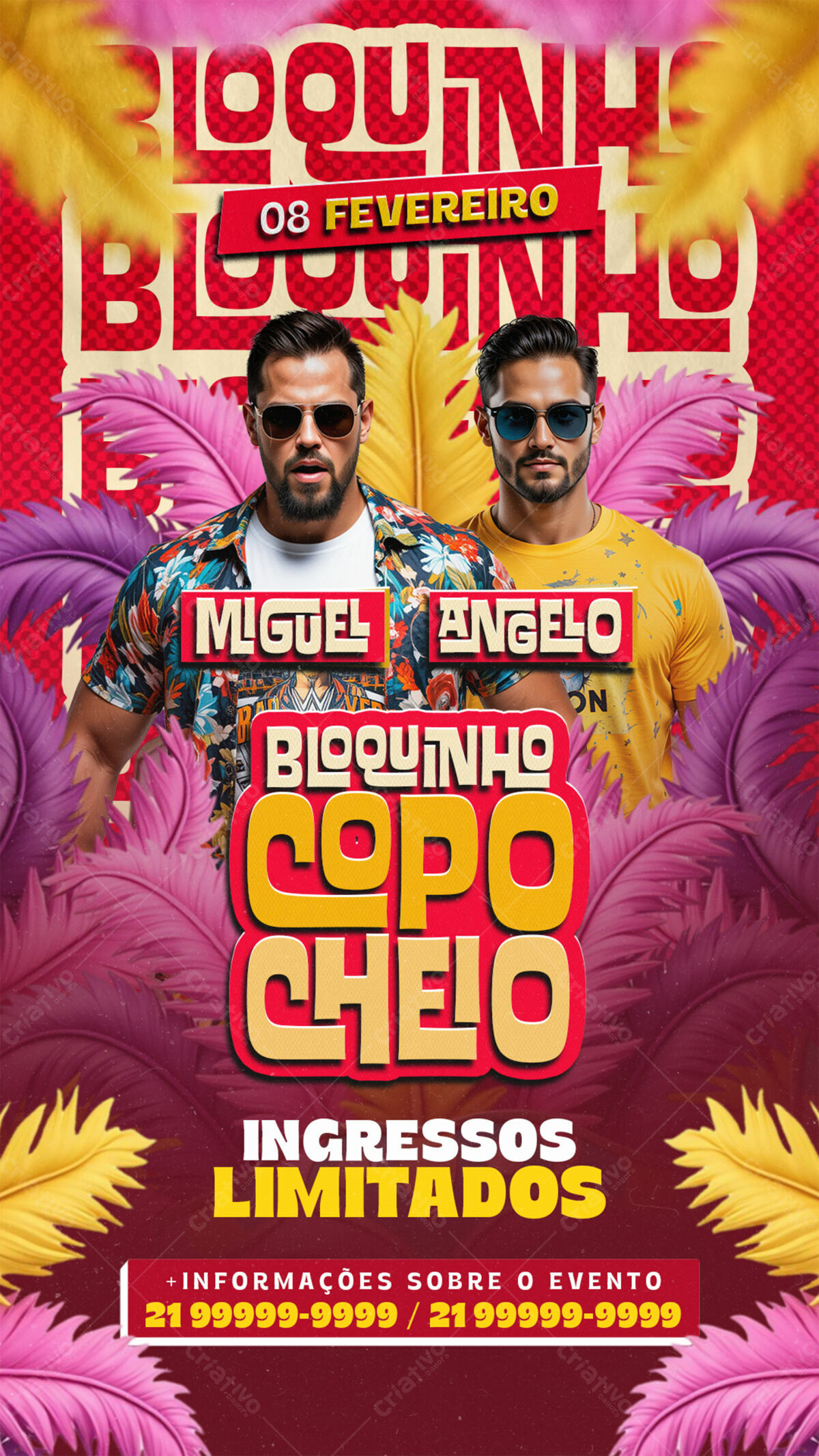 Flyer Bloquinho Copão Cheio PSD Editável