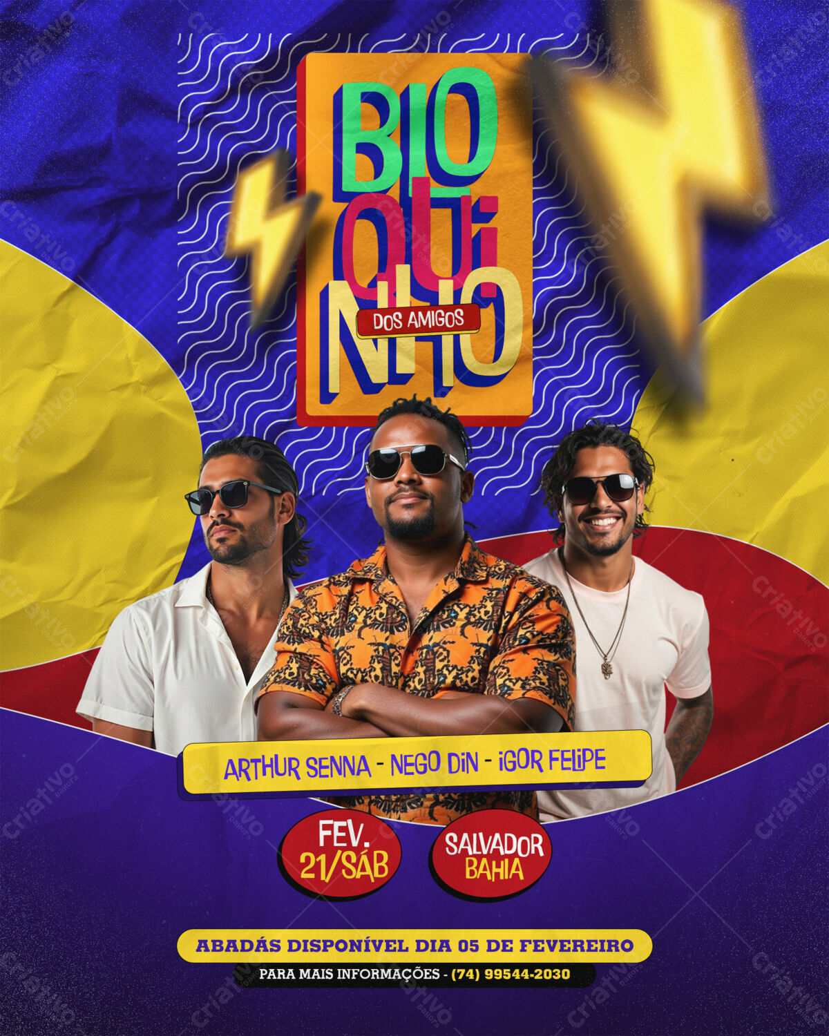 Flyer para Evento Musical Bio ou Não PSD Editável