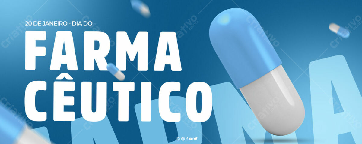 Banner Dia do Farmacêutico PSD Editável