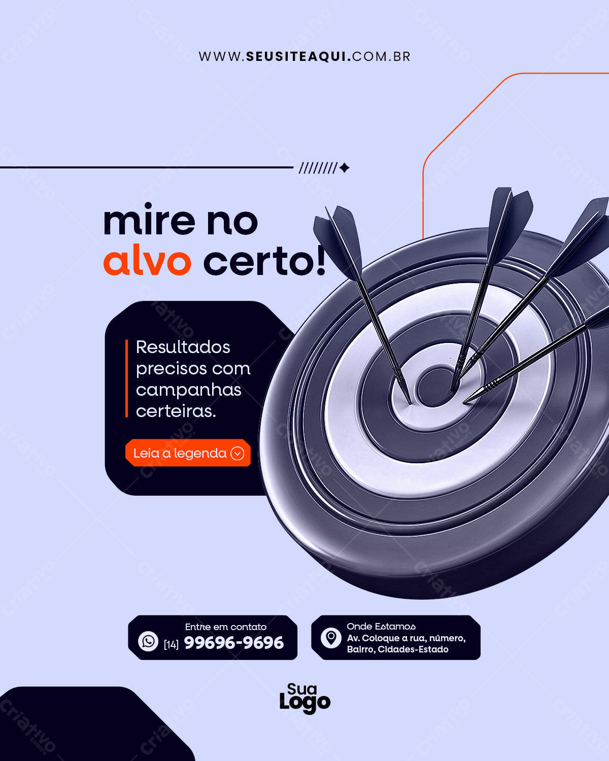 Post para Redes Sociais com Alvo PSD Editável