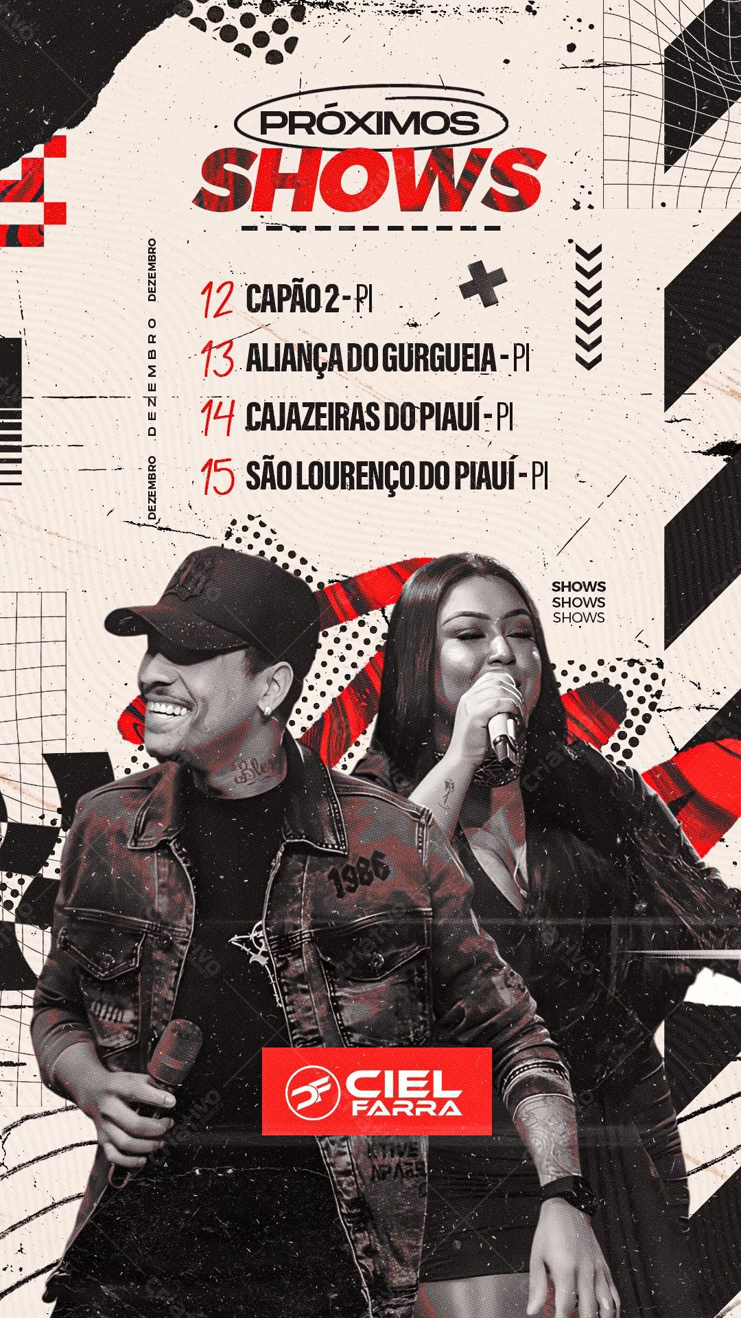 Flyer Shows Musicais Piauí PSD